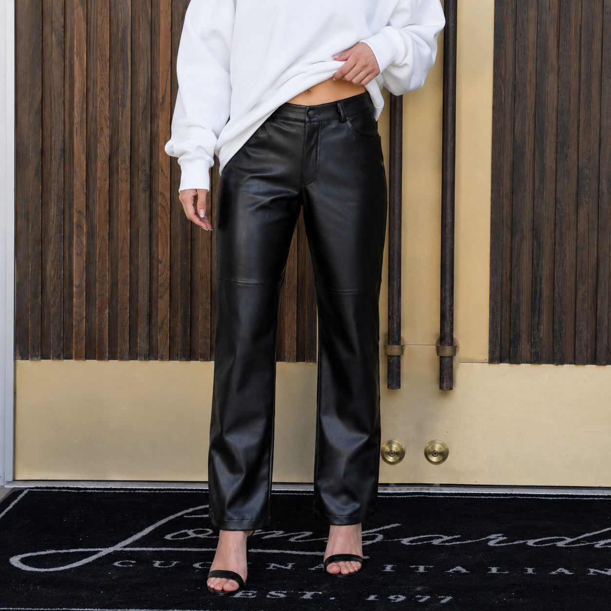DARK MODE VEGAN LEATHER PANTS