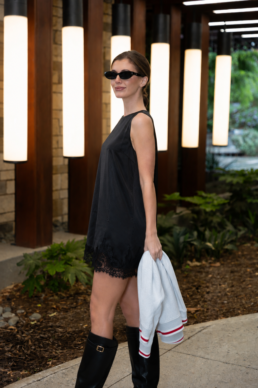 OFFLINE LACE TRIM MINI DRESS