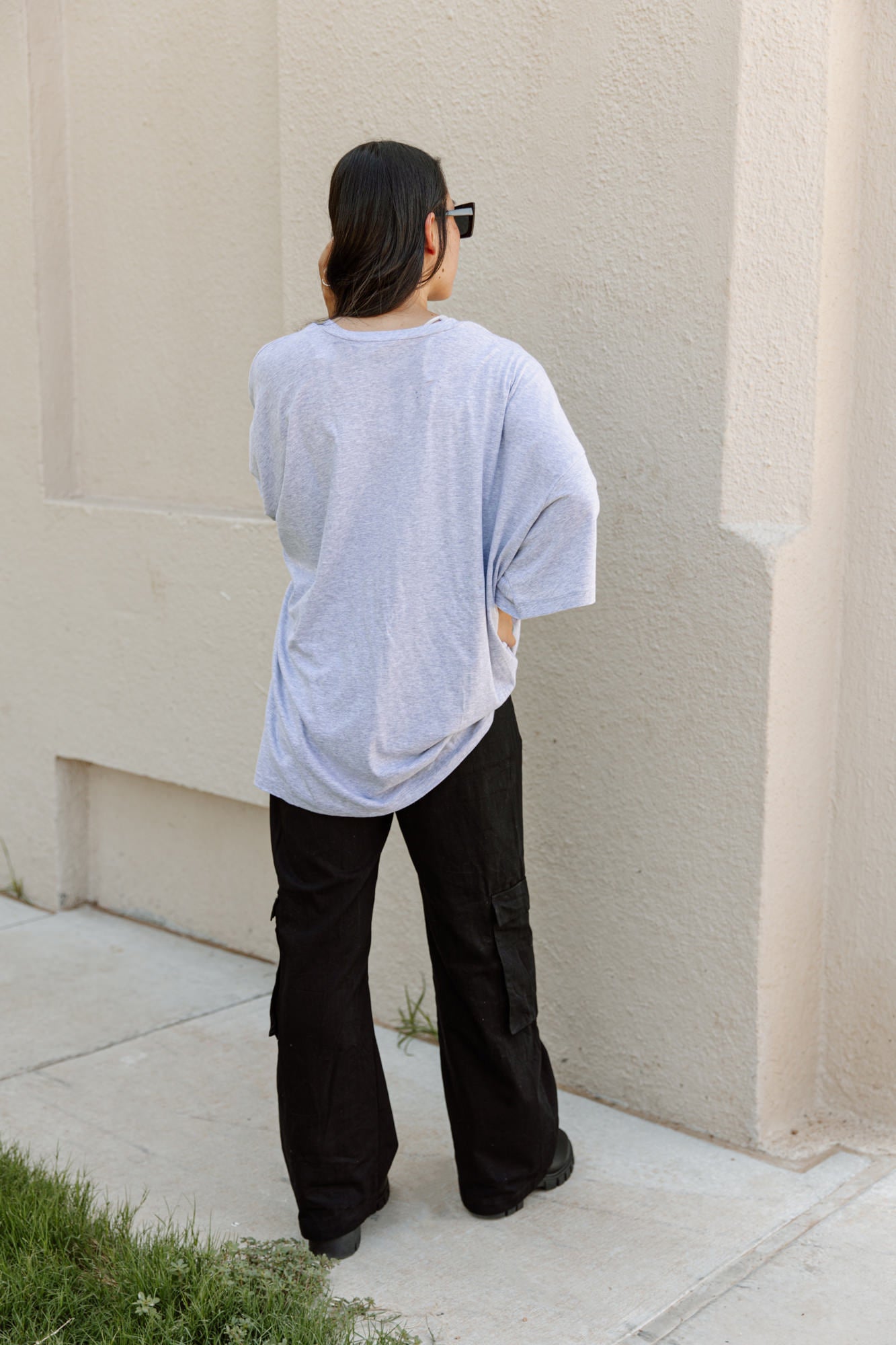 REMI TWILL CARGO PANTS - BLACK