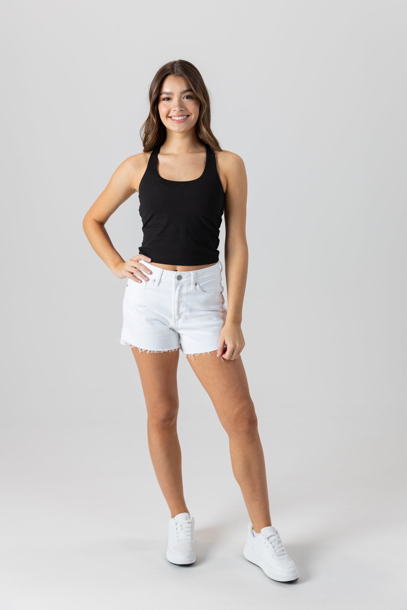 EVERYDAY WHITE DENIM SHORTS