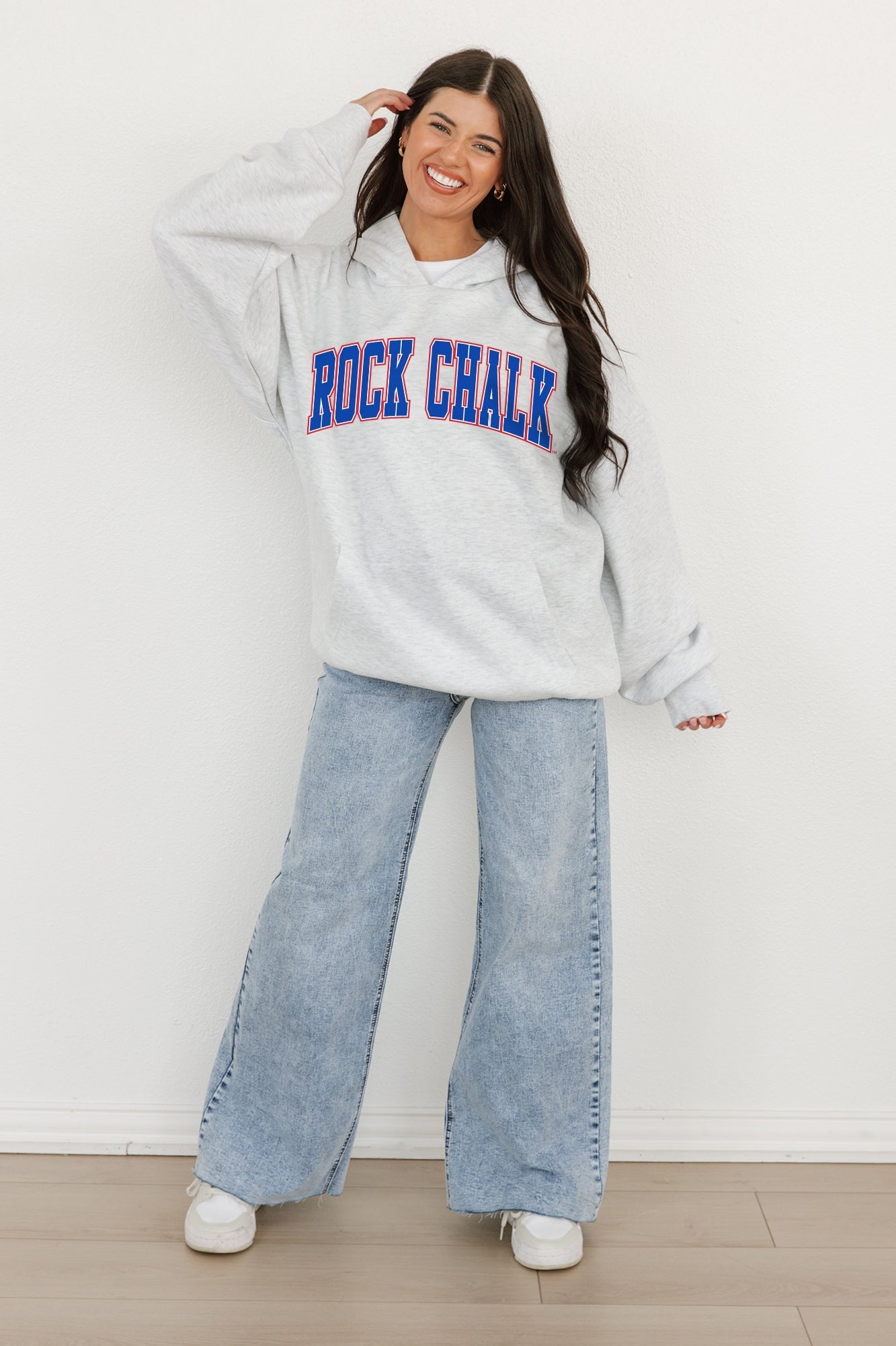 KANSAS JAYHAWKS Winning Look Oversized Hoodie By Madi Prewett Troutt