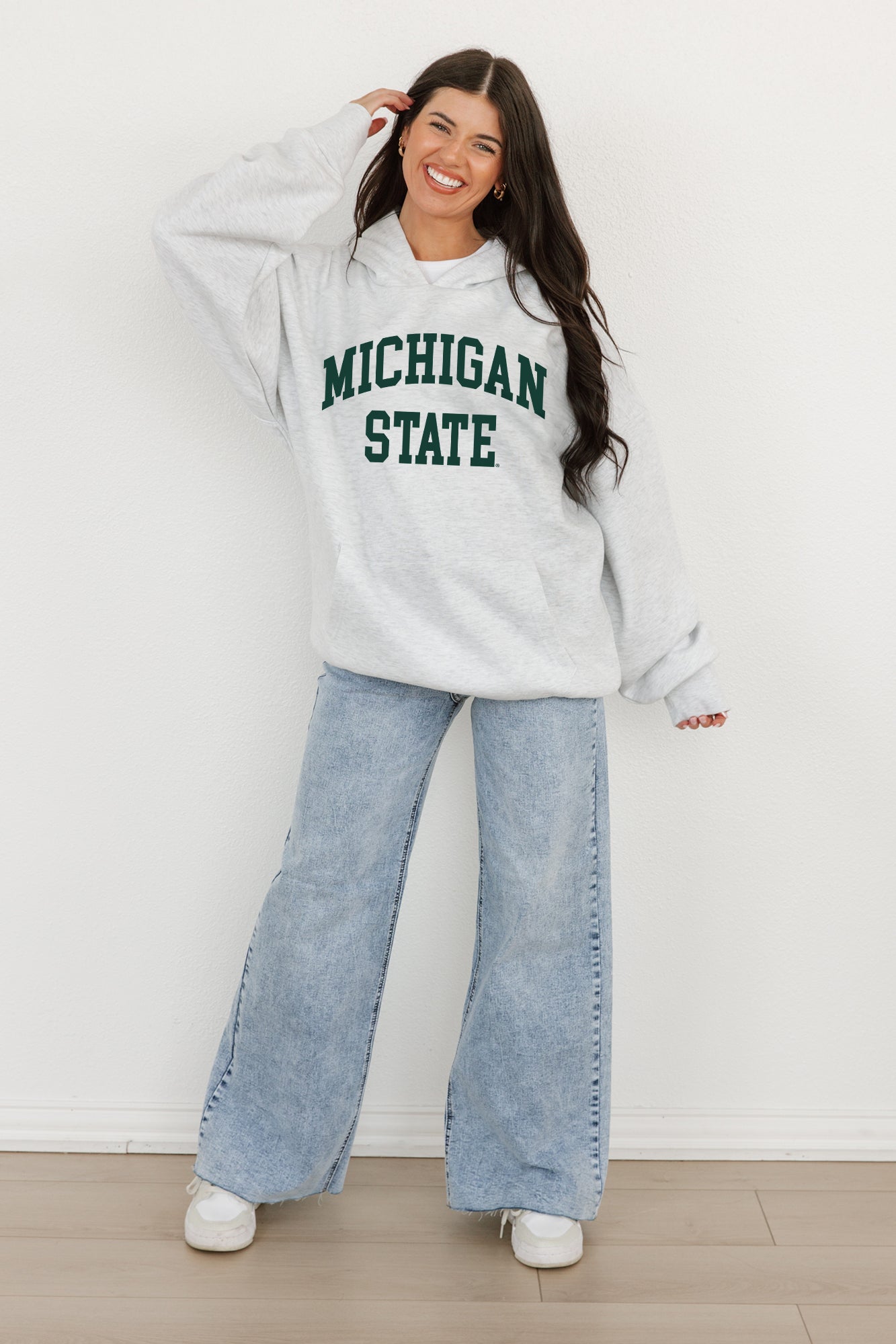 MICHIGAN STATE SPARTANS All-Star Style Oversized Hoodie By Madi Prewett Troutt