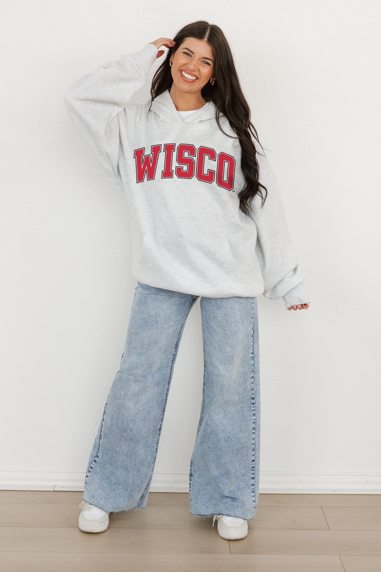 WISCONSIN BADGERS Winning Look Oversized Hoodie By Madi Prewett Troutt