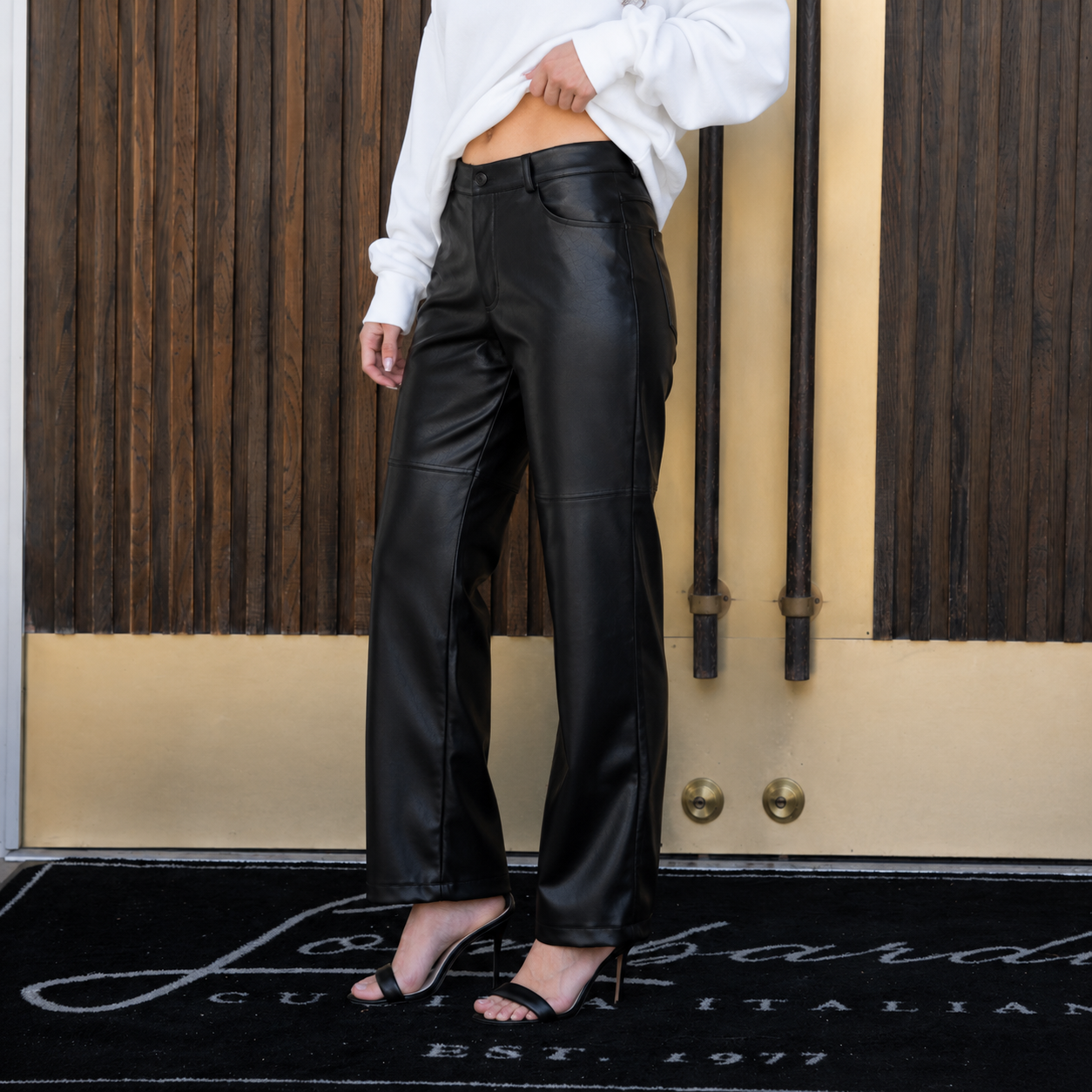 DARK MODE VEGAN LEATHER PANTS