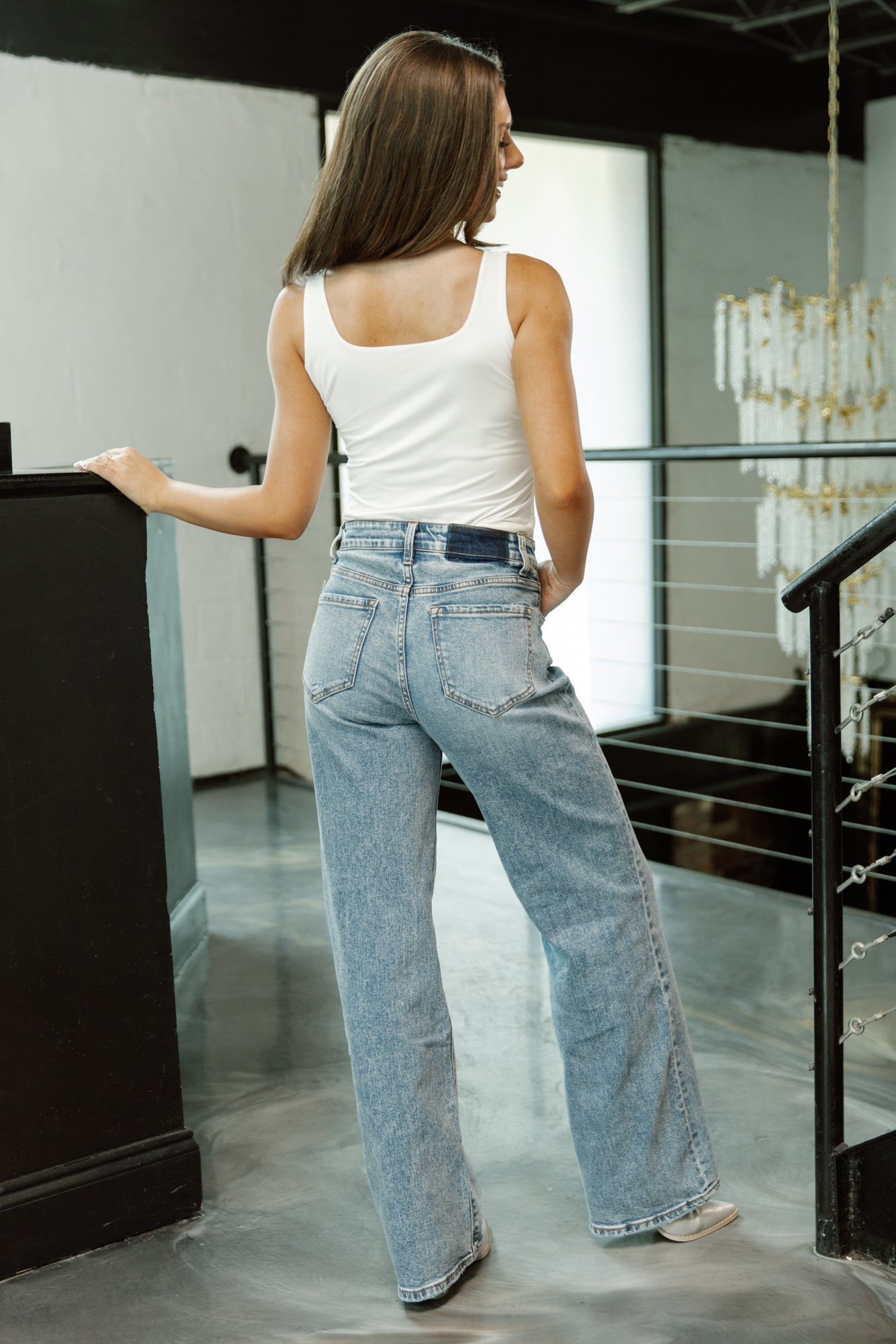 GRAHAM 90'S HIGH RISE WIDE LEG JEANS