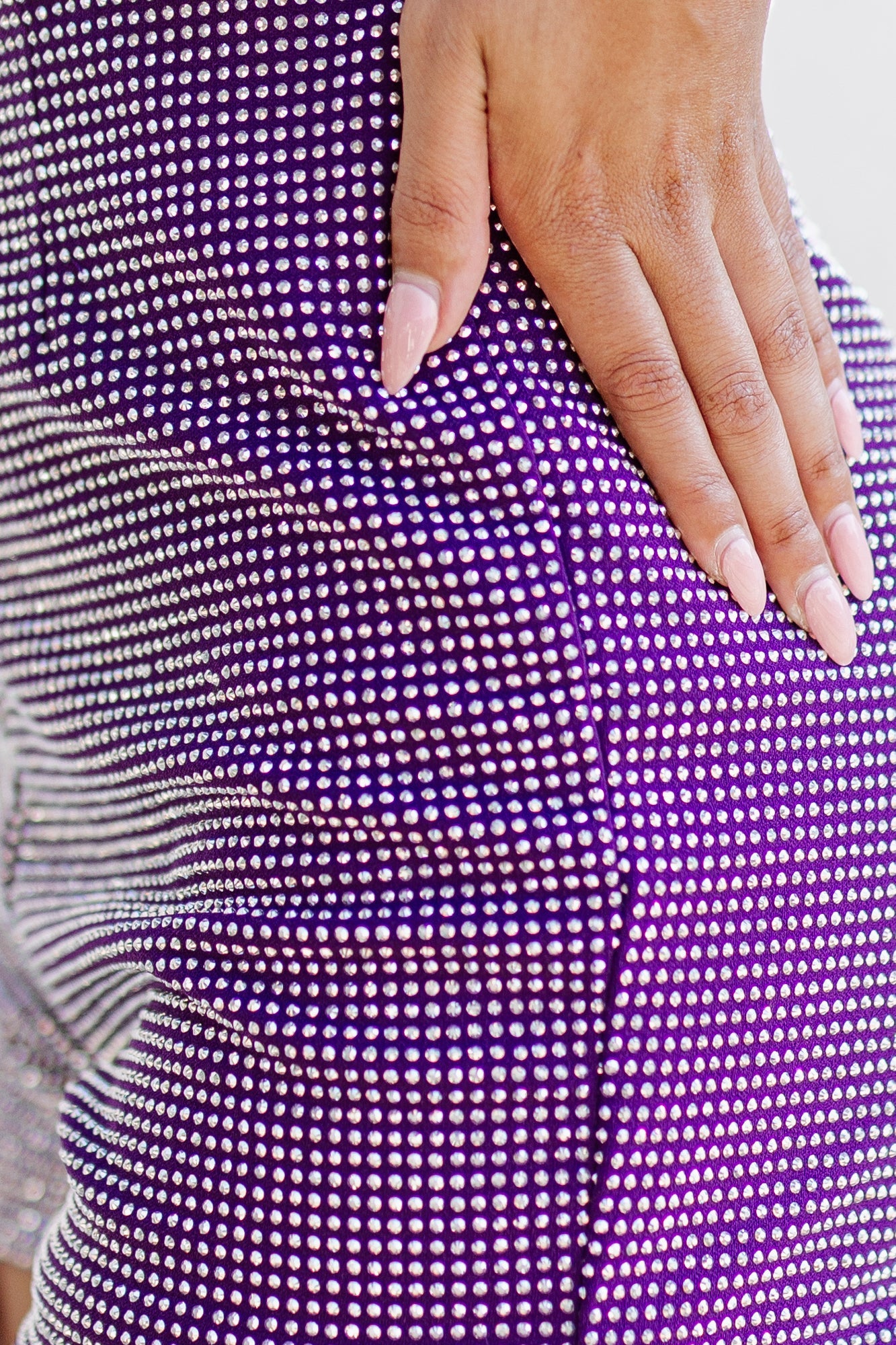 GLITZY GAMEDAY SHORTS IN PURPLE