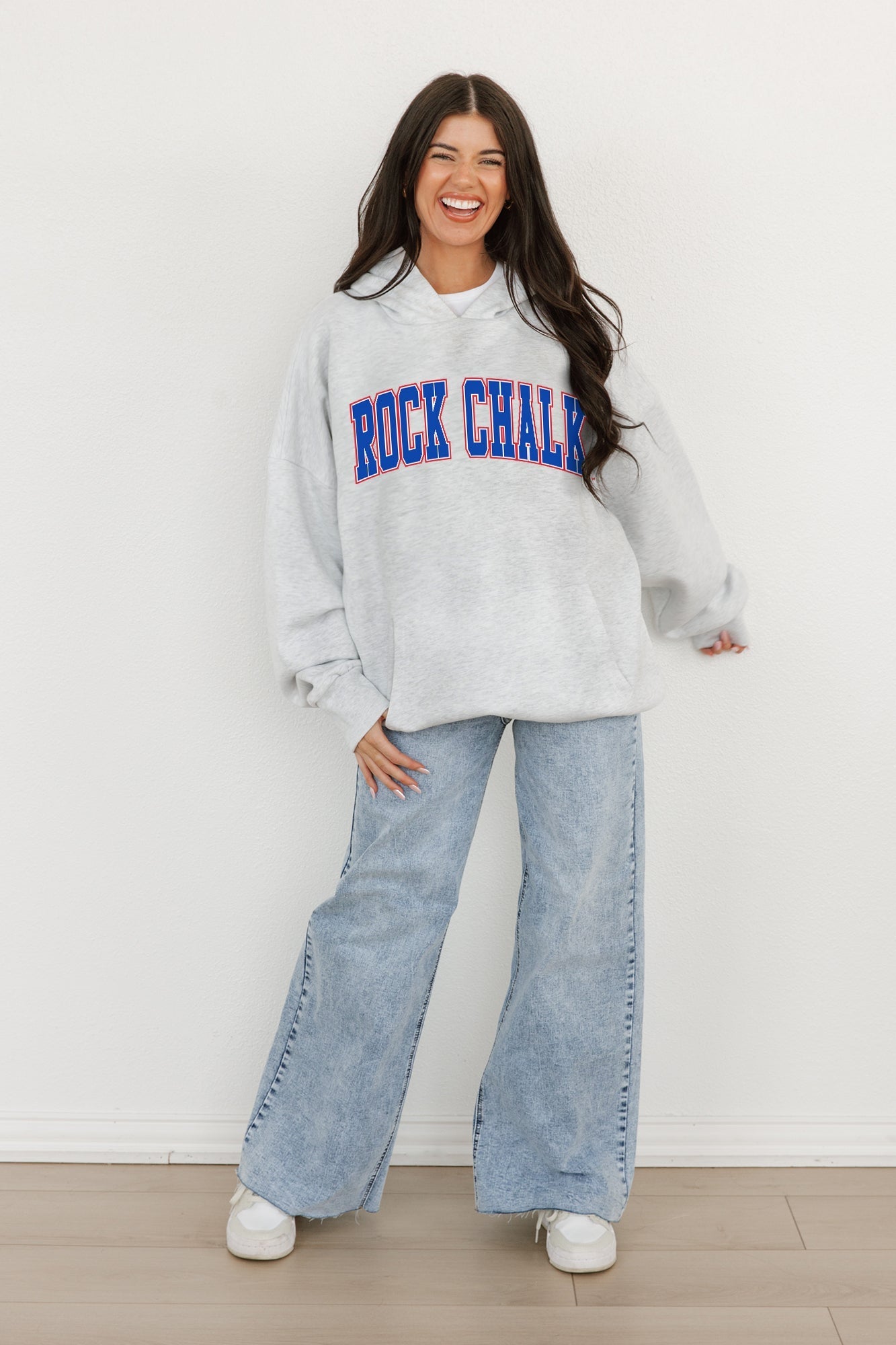 KANSAS JAYHAWKS Winning Look Oversized Hoodie By Madi Prewett Troutt