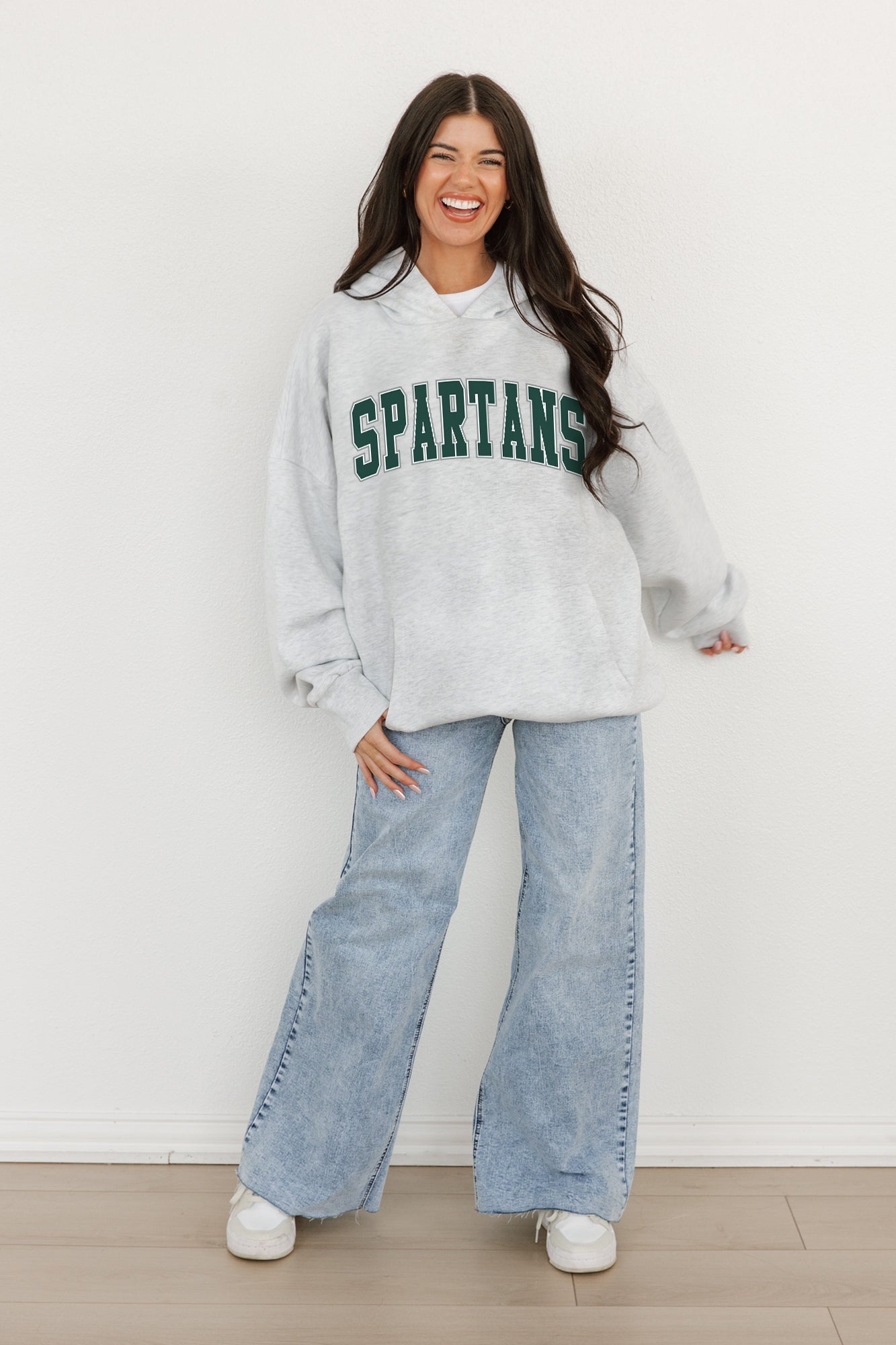 MICHIGAN STATE SPARTANS Winning Look Oversized Hoodie By Madi Prewett Troutt