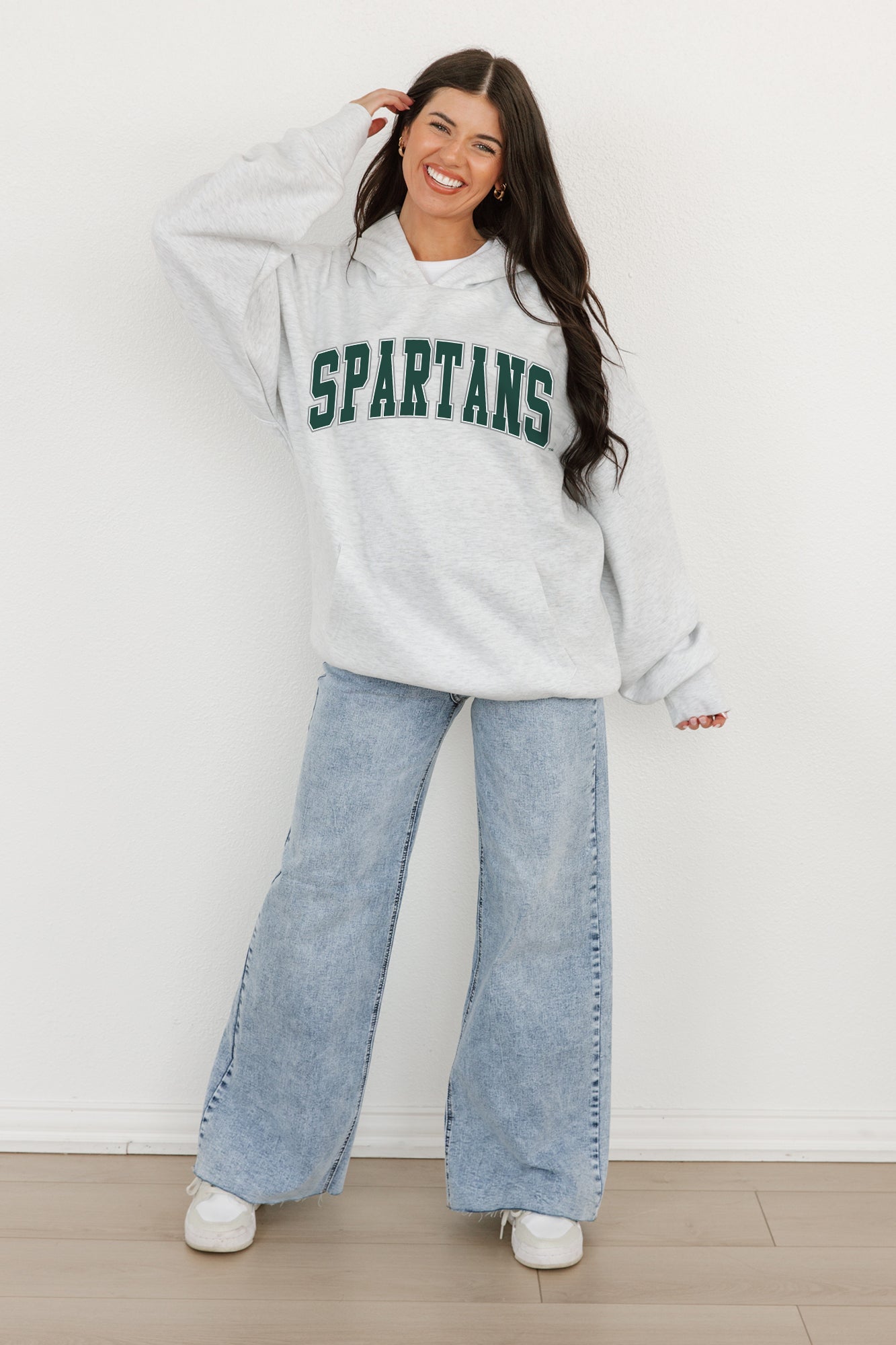 MICHIGAN STATE SPARTANS Winning Look Oversized Hoodie By Madi Prewett Troutt