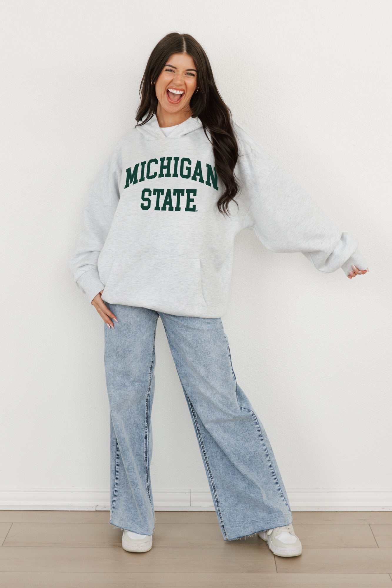 MICHIGAN STATE SPARTANS All-Star Style Oversized Hoodie By Madi Prewett Troutt