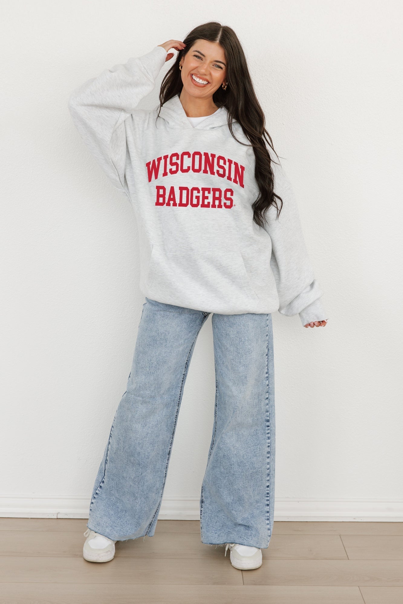 WISCONSIN BADGERS All-Star Style Oversized Hoodie By Madi Prewett Troutt