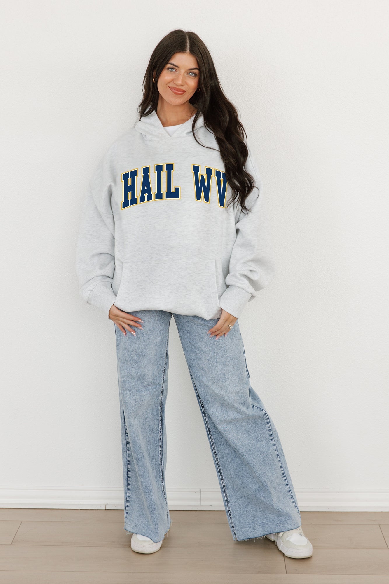 WEST VIRGINIA MOUNTAINEERS Winning Look Oversized Hoodie By Madi Prewett Troutt